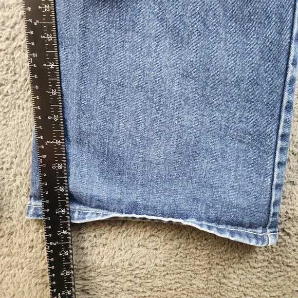 VTG Y2k Bullhead Jeans Womens 30x30 JR's 11" Flares Mid Rise USA Made Blue Denim - Picture 7 of 10